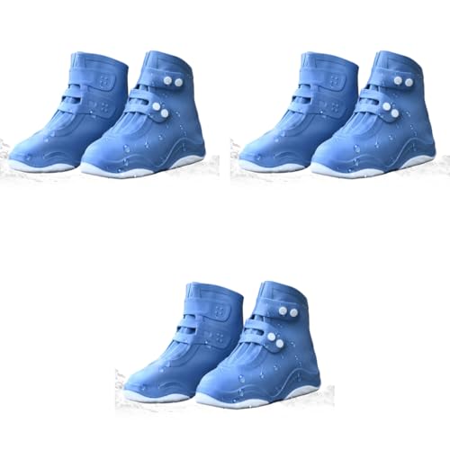 PALAY® Waterproof Shoe Covers for Kids Men Women Anti-Slip Reusable Cover for Rainy Season TPE Sole Boots with Elastic Design Outdoor Footwear Protector Monsoon Blue 3 PCS PALAY® Waterproof Shoe Covers for Kids Men Women Anti-Slip Reusable Cover for Rainy Season TPE Sole Boots with Elastic Design Outdoor Footwear Protector Monsoon Blue 3 PCS